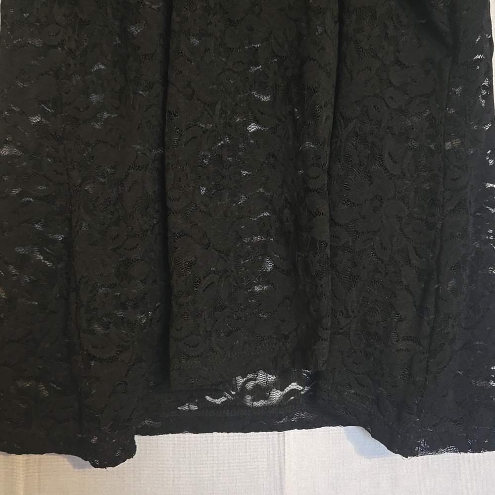 Womens Ruby Ribbon Black Lace Tank Cami Sz XL - Picture 7 of 8